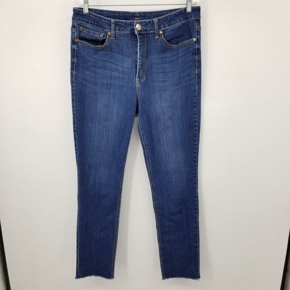 Seven7 Denim - Seven7 Women's Raw Hem Denim Skinny Jeans Size 14
